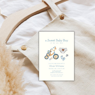 Invitation Ours en peluche de vélo Jouets de nurserie Fête po