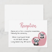 Ours en peluche Panda Rose Coeur Mariage Réception