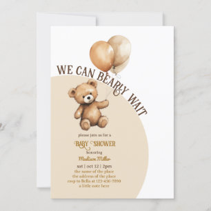 Invitation Ours En Teddy Avec Baby shower Ballotte