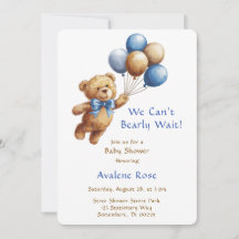 Ours en Teddy Tan mignon avec Baby shower garçon d