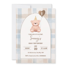 Ours premier anniversaire 1er parti Boho minimal O