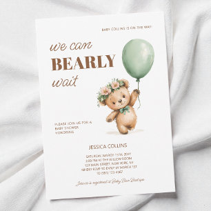 Invitation Ourson Ourson Mignon Nous Pouvons à Peine Attendre
