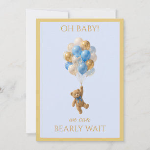 Invitation Ourson personnalisé pour bébé Baby Shower