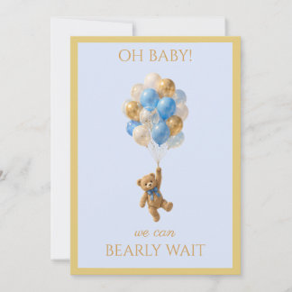 Invitation Ourson personnalisé pour bébé Baby Shower