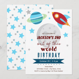 Invitation Out of This World 2e Anniversaire 