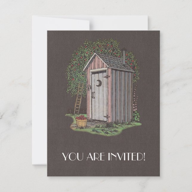 Invitation Outhouse d'Apple Orchard (Devant)
