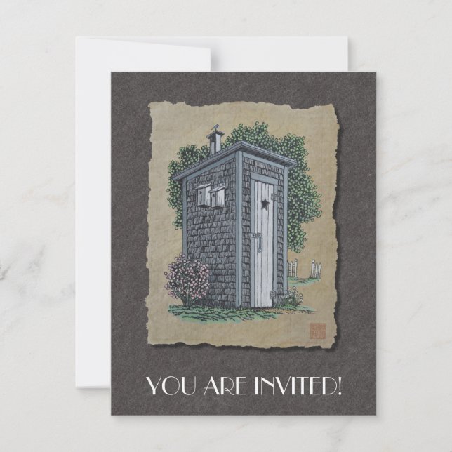Invitation Outhouse Vintage (Devant)