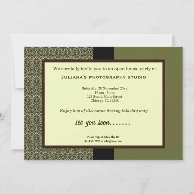 Invitation Ouverture de la nouvelle entreprise (Devant)