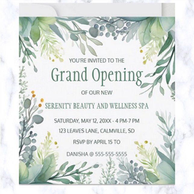 Invitation Ouverture officielle de l'Editable Greenery (Créateur téléchargé)