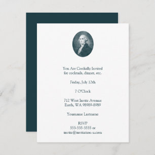 Invitation Oval du Portrait de George Washington