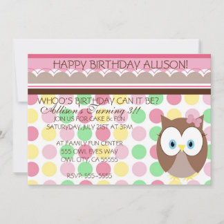 Invitation Owl Eyes
