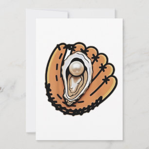 Invitation Oyster Baseball Seafood Baseball Sport Lover