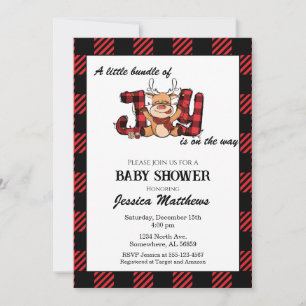 Invitation Pack de Noël Plaid de Joy Baby shower