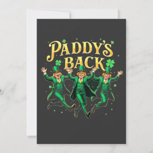 Invitation Paddy's Back St Patrick's Day Trump Dancing