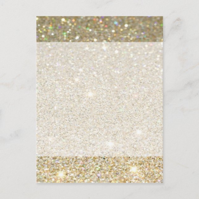 Invitation pailletée matte or pour toutes occasion (Devant)
