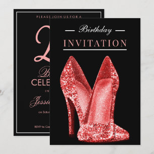Invitation Paillettes et Féérie Rouge 25e Anniversaire