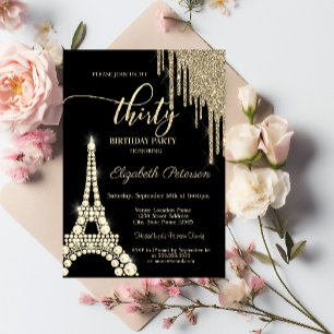 Invitation Paillettes qui dégoulinent, Diamants de la Tour Ei