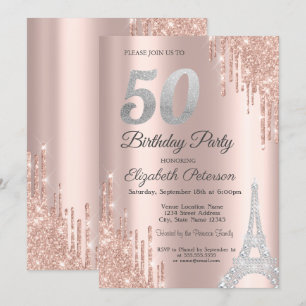 Invitation Paillettes qui dégoulinent, Diamants Tour Eiffel 5
