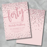 Paillettes Rose Gold pour 40e Anniversaire