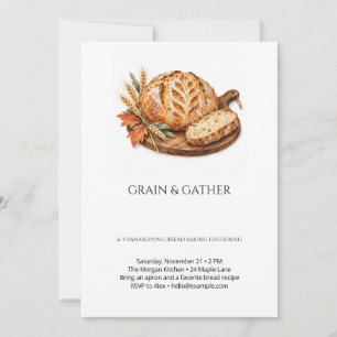 Invitation Pain de cuisson de Thanksgiving Grain and Gather