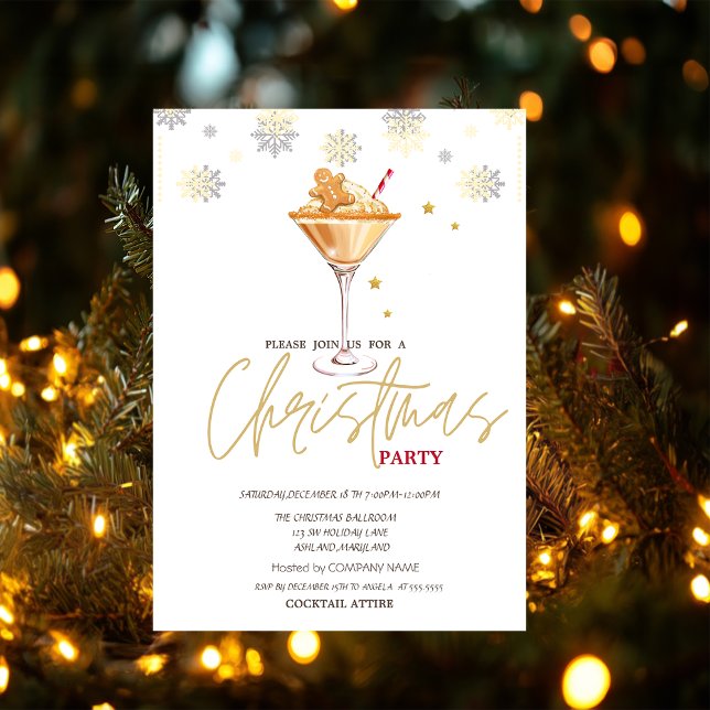 Invitation Pain d'épice Cookie Hommes Compagnie de Neige Noël (Créateur téléchargé)