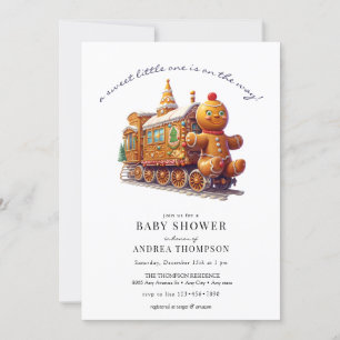 Invitation Pain d'épices Baby shower de Noël