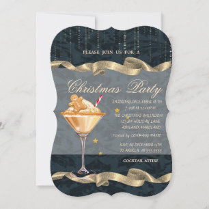 Invitation Pain d'épices Cookie Boire Confetti fête de Noël