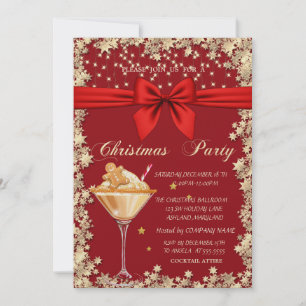 Invitation Pain d'épices Cookie Drink Stars Entreprise Noël