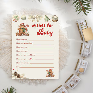Invitation Pain d'épices Noël Père Noël Voeux pour Baby Game