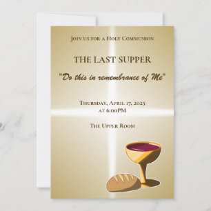 Invitation Pain et vin La Dernière communion de Pâques
