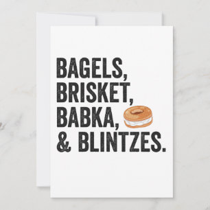 Invitation Pains au bagel juifs de Hanukkah Brisket Bakka Bli