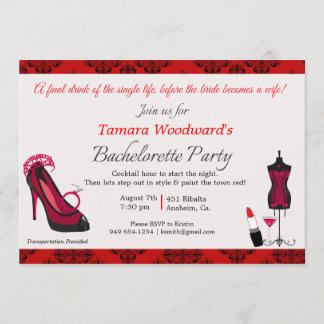 Invitation Paint the Town Bachelorette Party