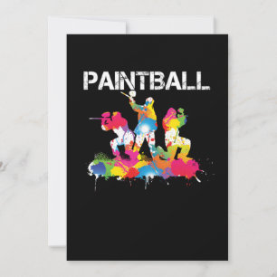 Invitation Paintball Color Splat Paintball Player Cadeau