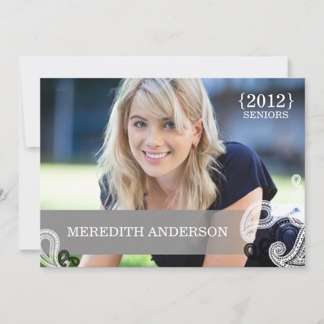 Invitation Paisley, obtention du diplôme 2012 de photo de (Devant)