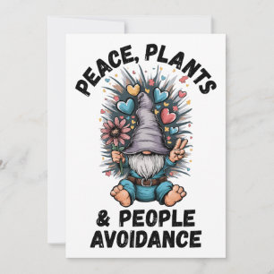 Invitation Paix, Plantes et évitement des personnes