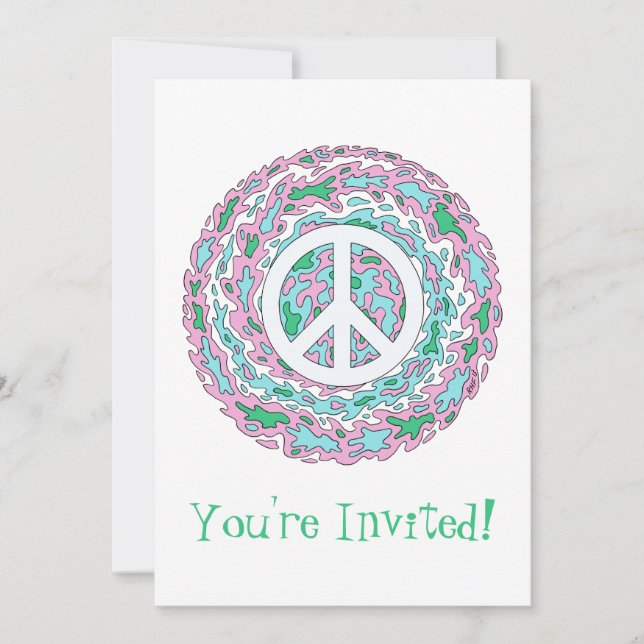 Invitation Paix Psychedelique (Devant)