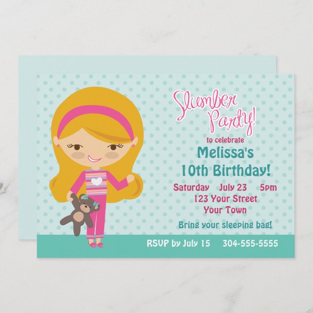 Invitation Pajama (Devant / Derrière)