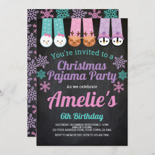 Invitation Pajama de Noël