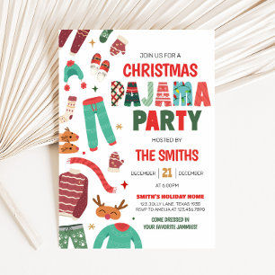 Invitation Pajama Fête de Noël