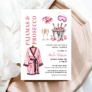 Invitation Pajama PJ & Prosecco Fête des mariées de sciage