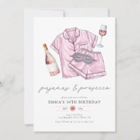 Pajamas Prosecco PJ Party Blush rose 30e anniversa