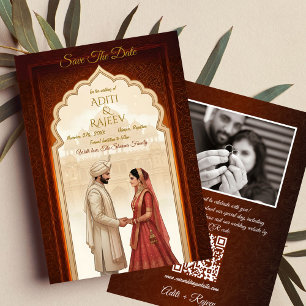 Invitation Palais Royal Indien Mariage Enregistrer La Date Co