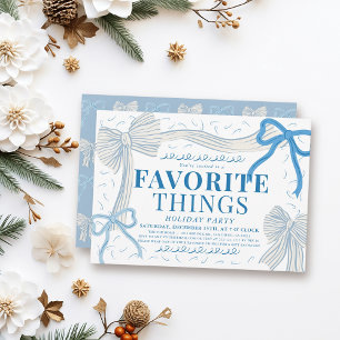Invitation Pale Blue Bows Favori Things Fête