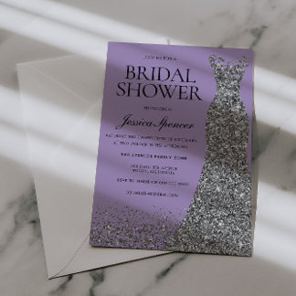 Invitation Pale Purple Elegance Bridal Shower