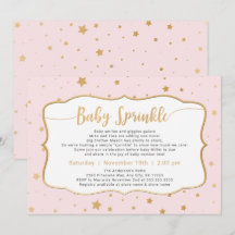 Pale Rose Gold Stars Bébé Sprinkel