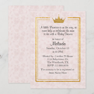 Invitation Pâle rougissez avec l'invitation de baby shower de