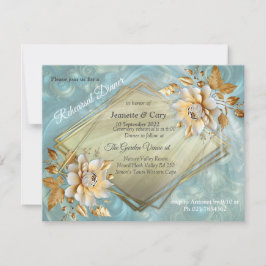 Invitation Palette bleu clair sur une conception de barogue e