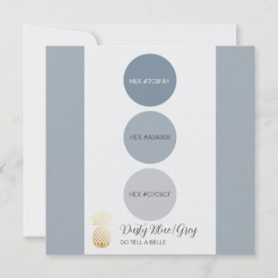 Invitation Palette couleur gris bleu foncé