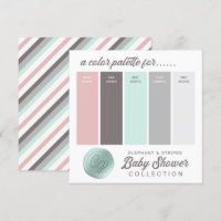 Palette couleur rose et Baby shower à la menthe