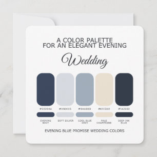 Invitation Palette de couleurs de mariage Evening Blue Mariag